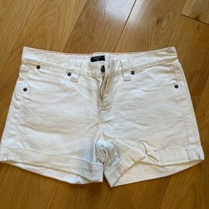 Jcrew white jean shorts